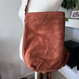 Faux suede purse. New, but no tags.